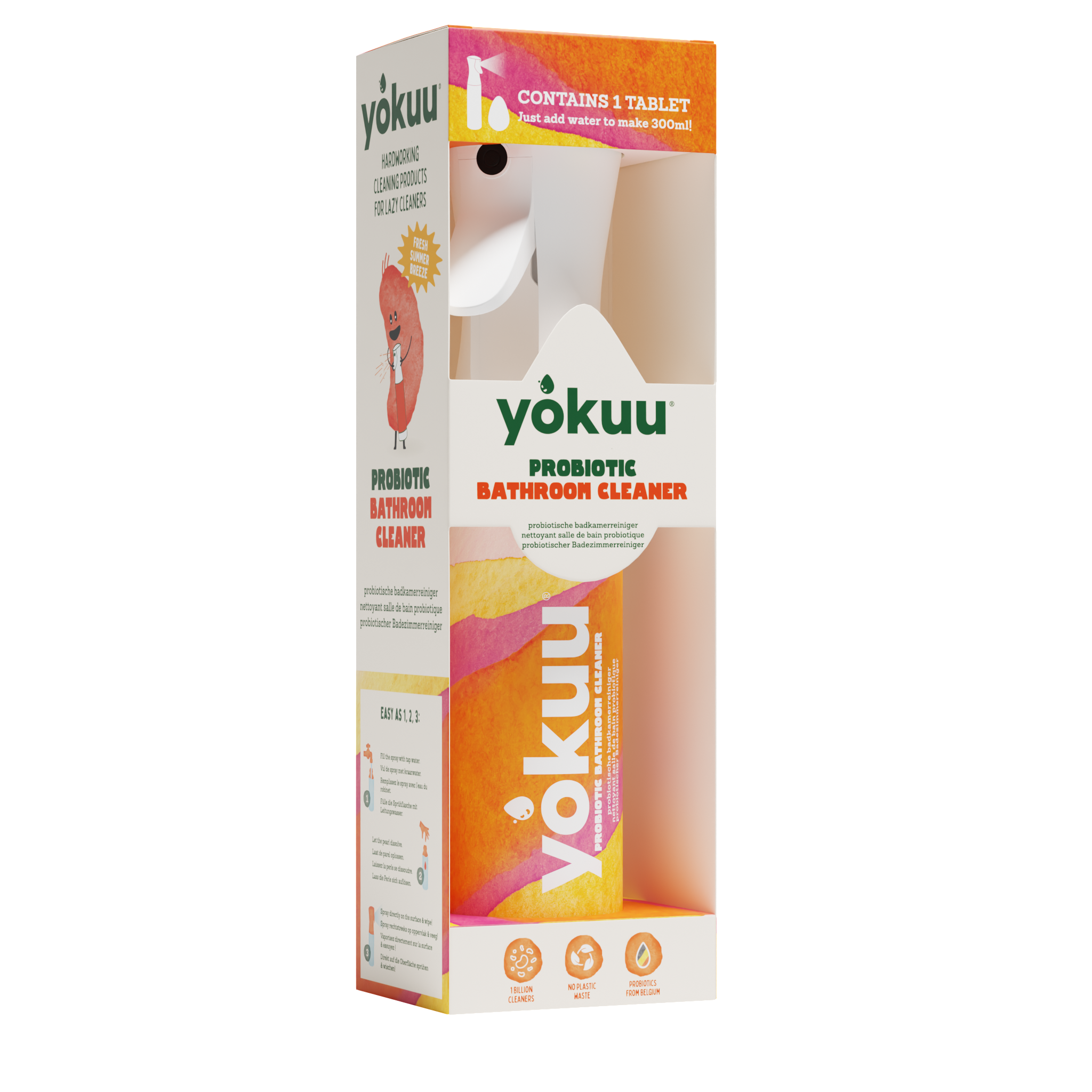 Yokuu badkamerreiniger starter kit with cleaning spray and accessories, ideal for bathroom cleaning and maintenance