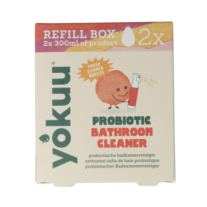 Yokuu badkamerreiniger refill pack with two cleaning bottles for bathroom cleaning and hygiene.