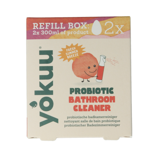 Yokuu badkamerreiniger refill pack with two cleaning bottles for bathroom cleaning and hygiene.