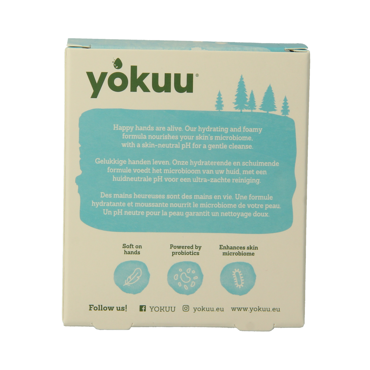 Yokuu thyme and sea salt hand soap refill pack with 2 units, featuring natural ingredients and a clean, fresh appearance.