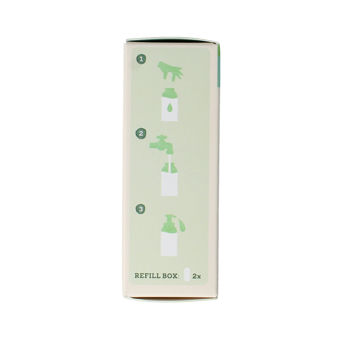 Yokuu Matcha Bodywash refill set with two tablets for bath and shower, natural skincare product in a minimalist package.