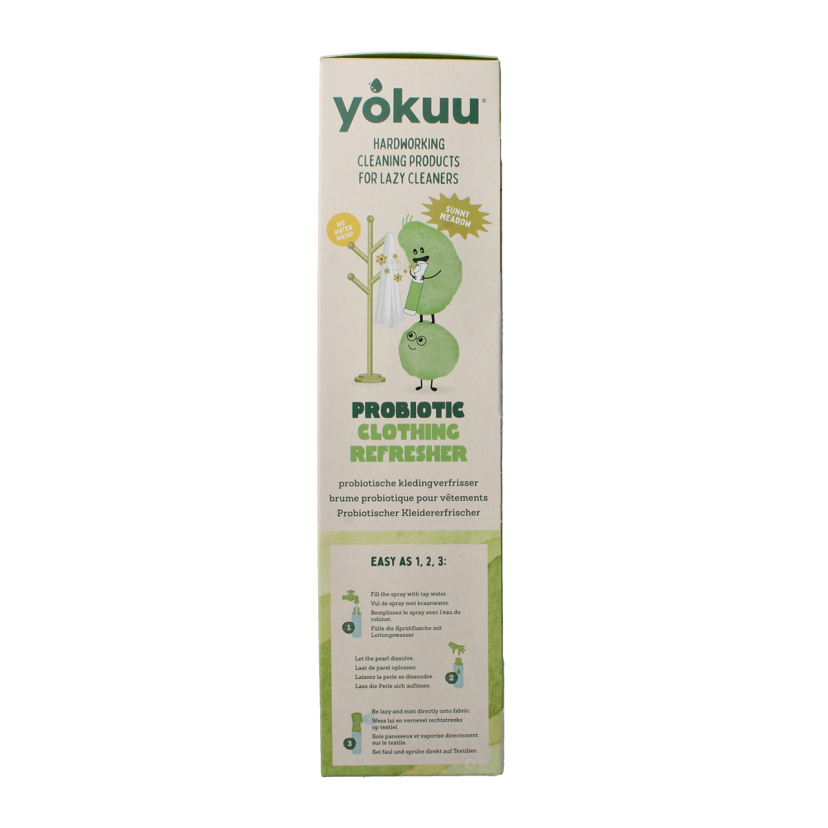 Yokuu Probiotische kledingopfrisser startkit met parel en spray, geurverspreiders voor frisse kleding en textiel.