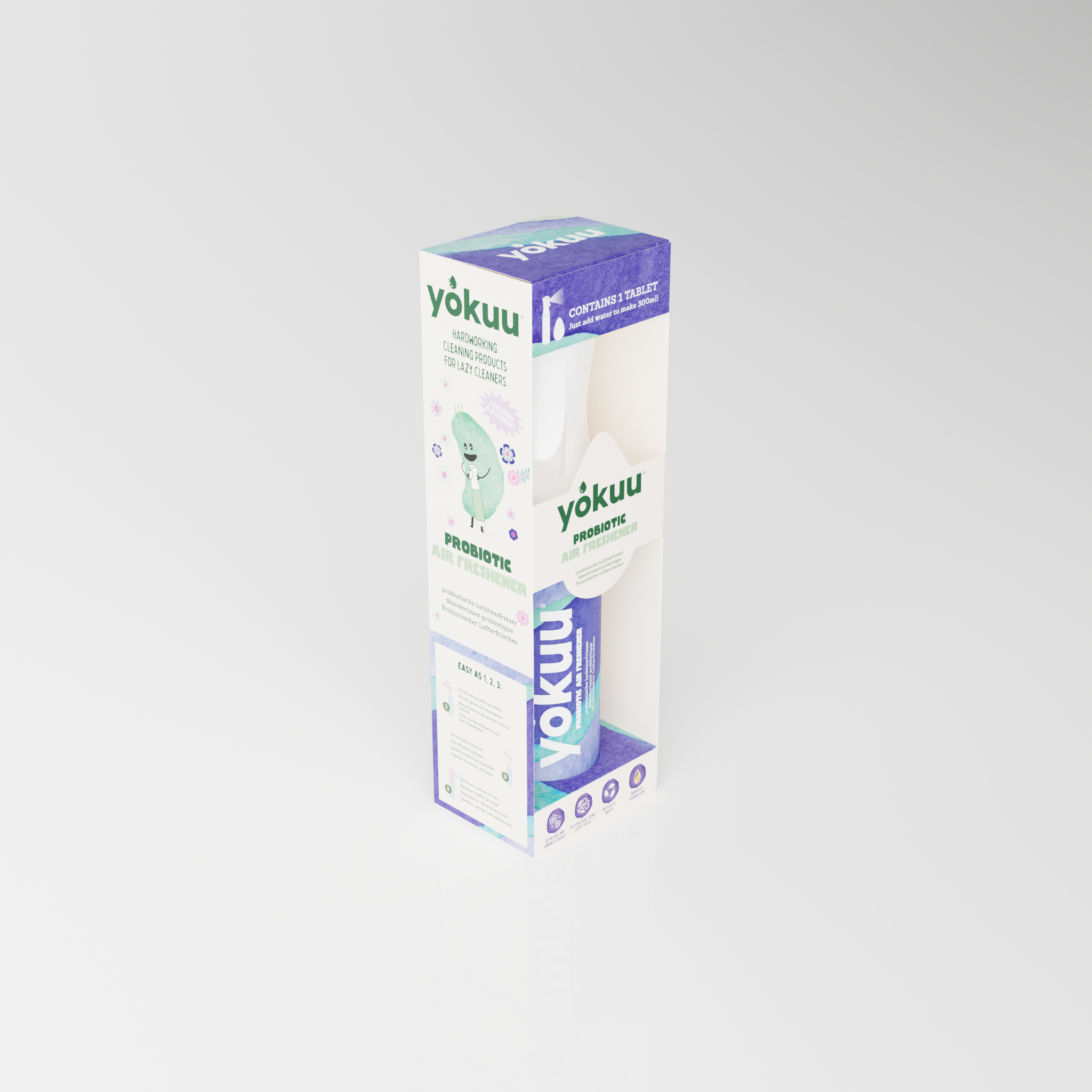 Yokuu Probiotische luchtverfrisser startkit with pearl and spray, natural scent diffuser in a sleek design