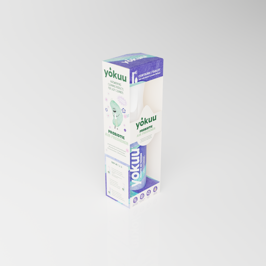 Yokuu Probiotische luchtverfrisser startkit with pearl and spray, natural scent diffuser in a sleek design