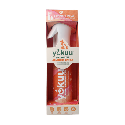 Yokuu Probio allergenenspray huisdieren startset with spray bottles for pet allergy relief, part of Yokuu dierenverzorging product line