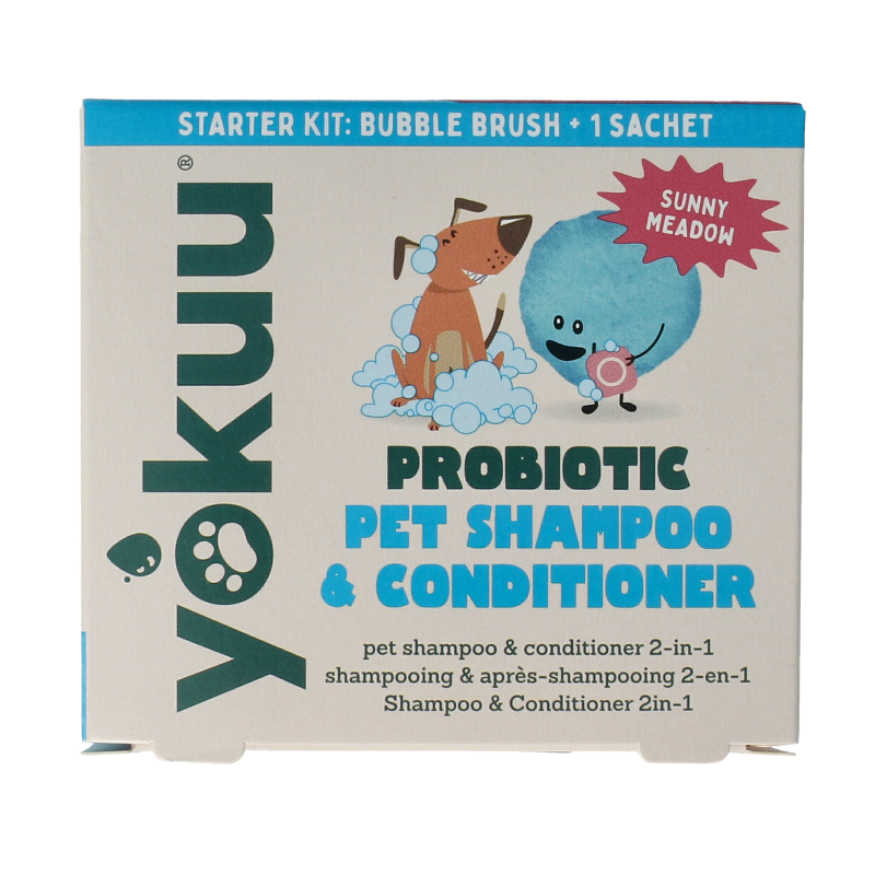 Yokuu Probio shampoo and conditioner pet care set with one bottle, suitable for animal grooming and hygiene.
