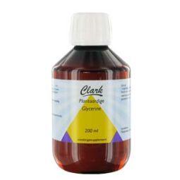Clark Glycerine plantaardig, 200ml, a herbal preparation with natural glycerine in a clear bottle.