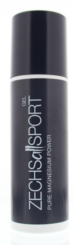 Zechsal Sportgel body care with pump, 500ml bottle showing the label and pump dispenser for easy application.