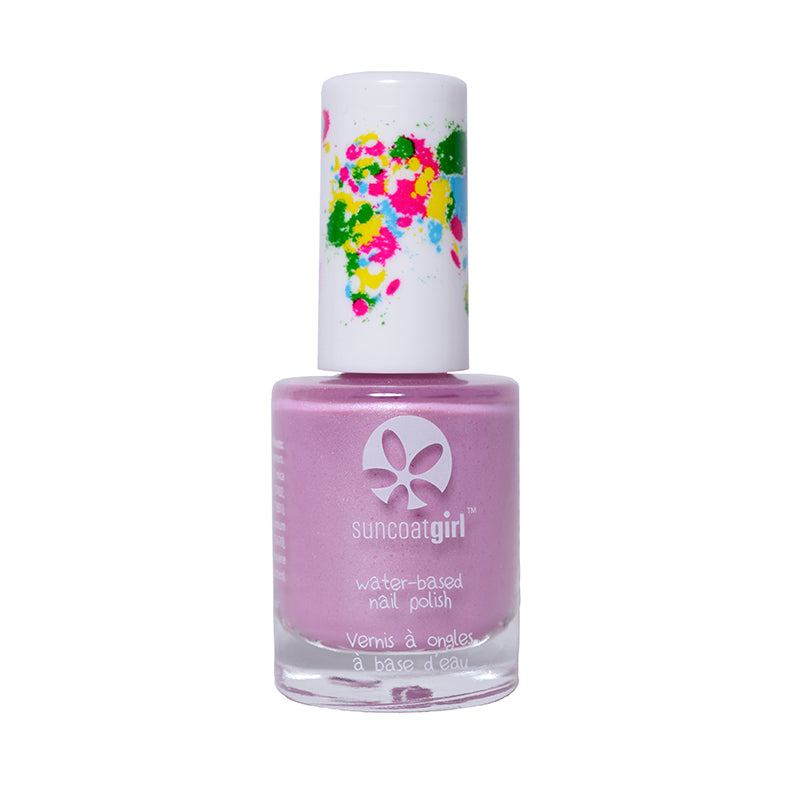 Suncoat Girl Baby Violet non-toxic nail polish bottle for girls, 9ml, with colorful nail polish and playful packaging.