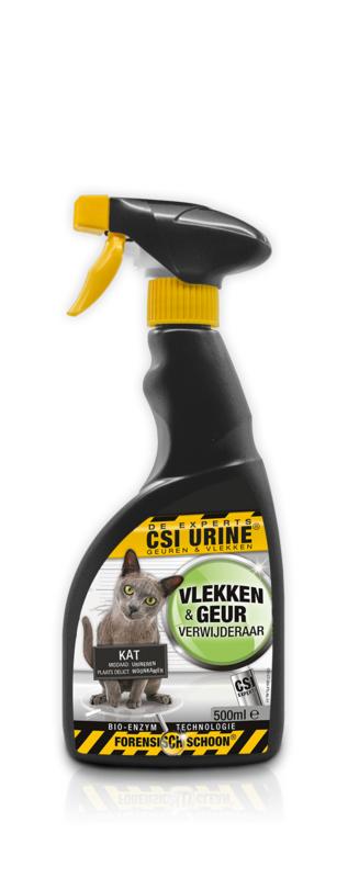Csi Urine Kat/kitten spray bottle, 500ml, cleaning product for pet urine stains and odors, Csi Urine brand, spray bottle in the image