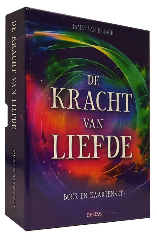 Deltas De kracht van liefde book and card set, featuring a hardcover book and colorful greeting cards, on a white background.