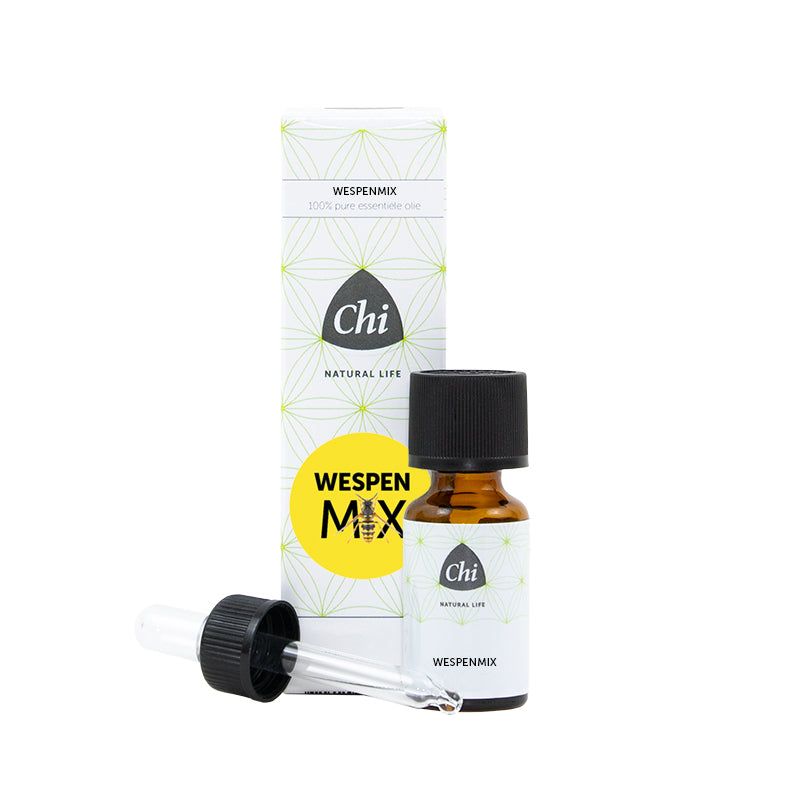 Chi Wespenmix bio essential oil in 20ml bottle, showcasing the amber glass container and label of the natural etherische oliën product.