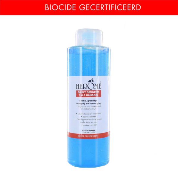 Herome Direct desinfect hand disinfectant with double active formula in a 1-liter bottle, designed for effective hand care.