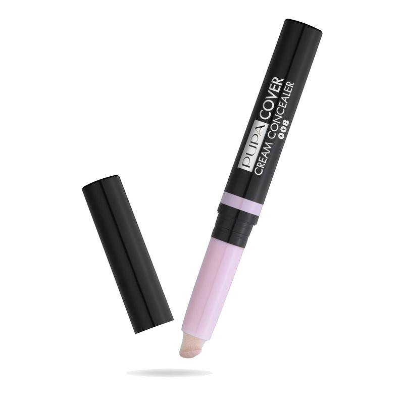 Pupa Concealer Cover Cream 008 in a makeup product image, showing the compact container and cream inside.