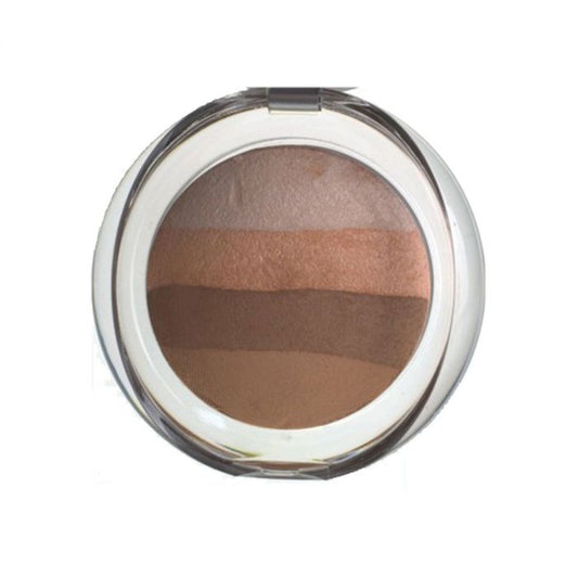 Pupa Baked illuminating blush powder in shade 002, showing a compact with shimmery peach and pink tones for a radiant finish.