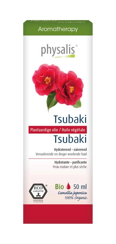 Physalis Tsubaki 50ml body care product in a sleek bottle, designed for nourishing and moisturizing skin.