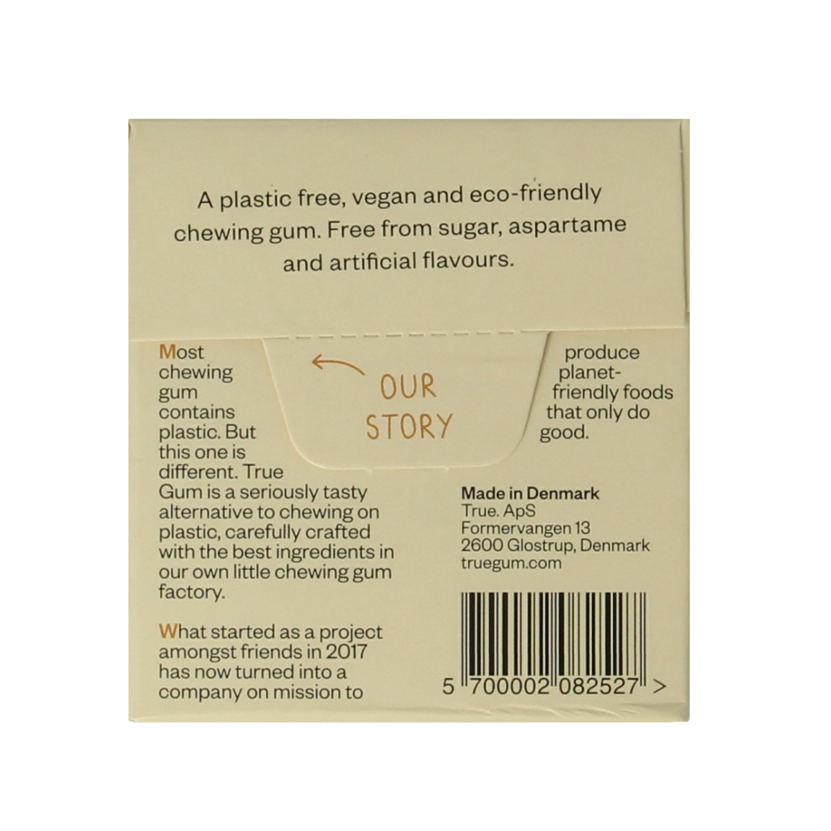 True Gum Ginger & Turmeric chewy candy in 21g pack, featuring natural ingredients with spicy ginger and turmeric flavor.
