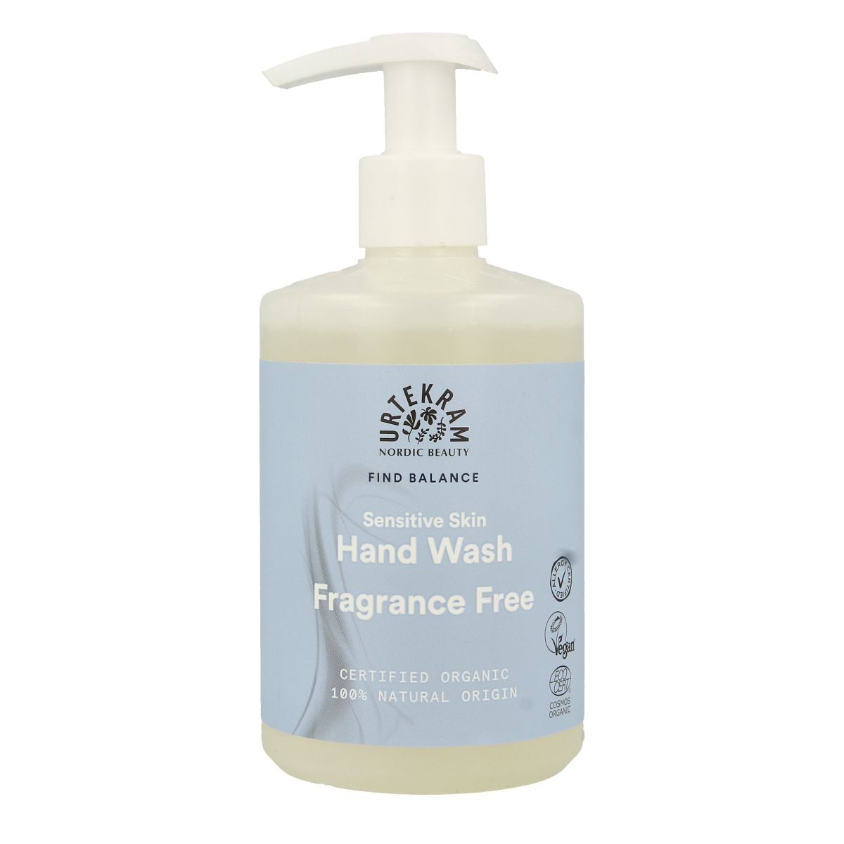 Urtekram Find Balance handwash for sensitive skin, 300ml, gentle handverzorging with natural ingredients.