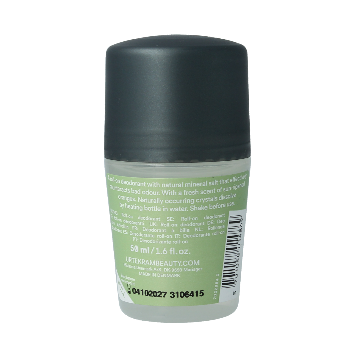 Urtekram aloe vera crystal bio deodorant in a 50ml container, natural and aluminum-free deodorant for everyday freshness.