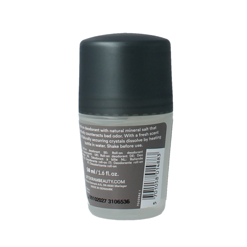 Urtekram bio lime crystal deodorant in 50ml container, natural deodorant with lime scent and crystal mineral stone.