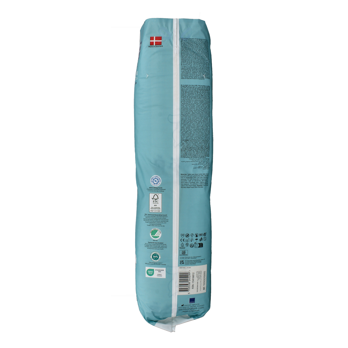 Bambo Babyluier junior 5 diapers for 12-18 kg, pack of 44, showing soft, breathable fabric and absorbent design