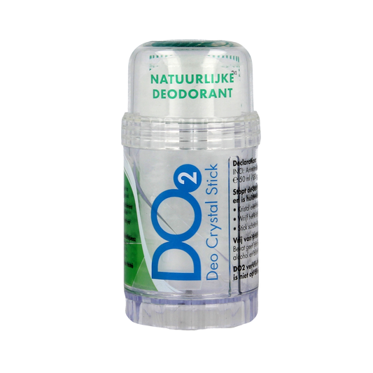 DO2 deodorant stick with aluminum basis, 80g, showing the white solid deodorant in sleek packaging.