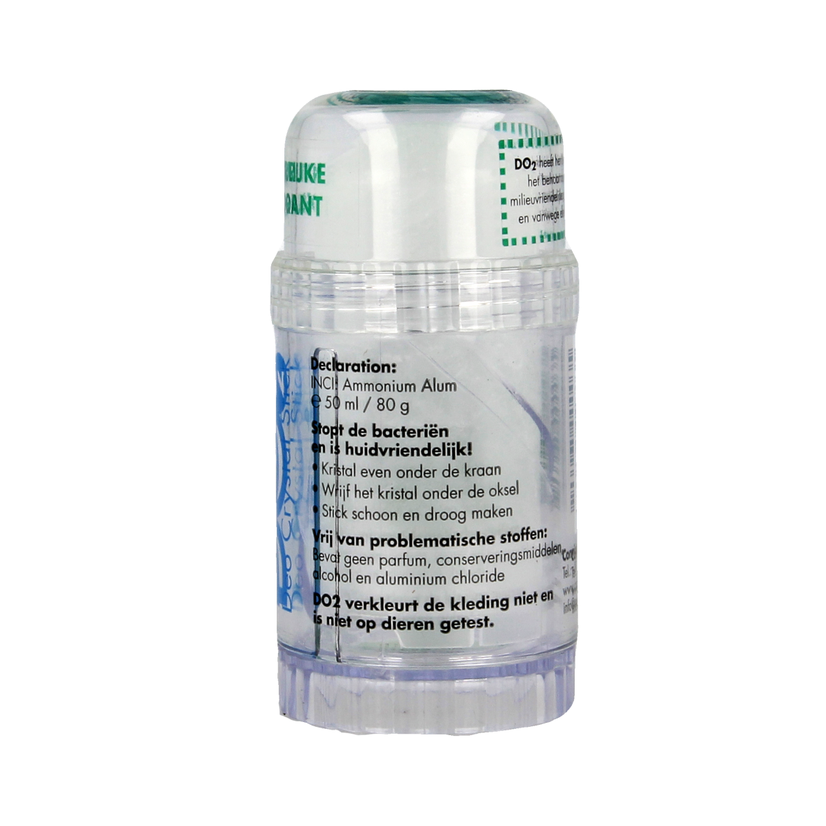 DO2 Deodorantstick basis aluin 80g in a sleek white stick container, designed for long-lasting freshness and odor control.