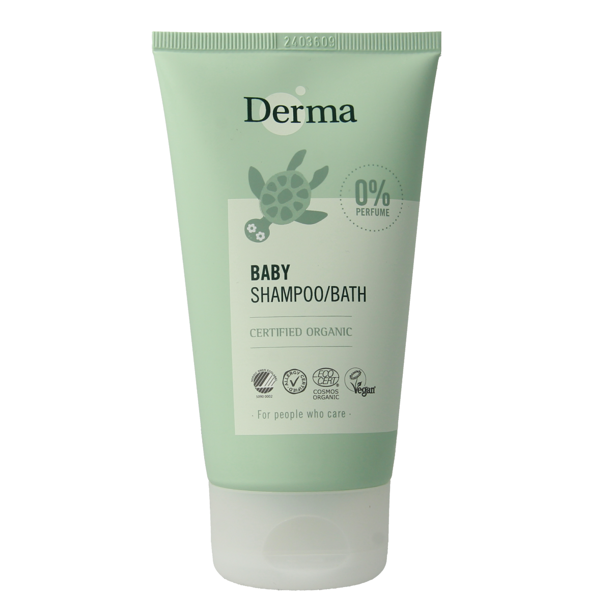 Derma Eco baby shampoo and bath product in a 150ml bottle, gentle baby and toddler skincare from Derma Eco.
