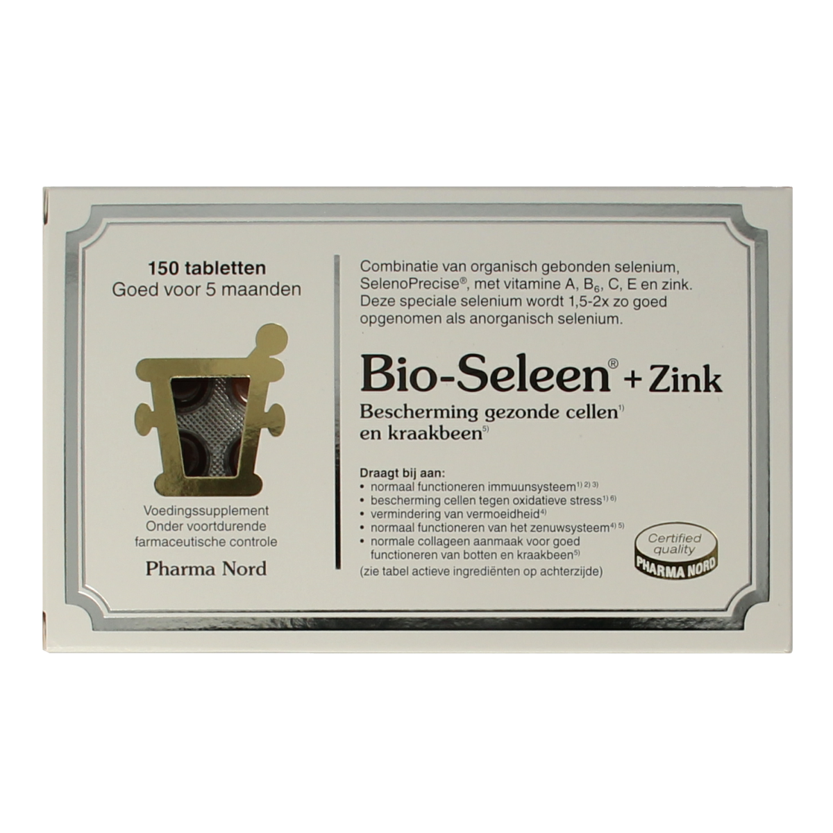 Pharma Nord Bio Seleen & Zink multivitamin tablets, supplement with selenium and zinc, in a blister pack.