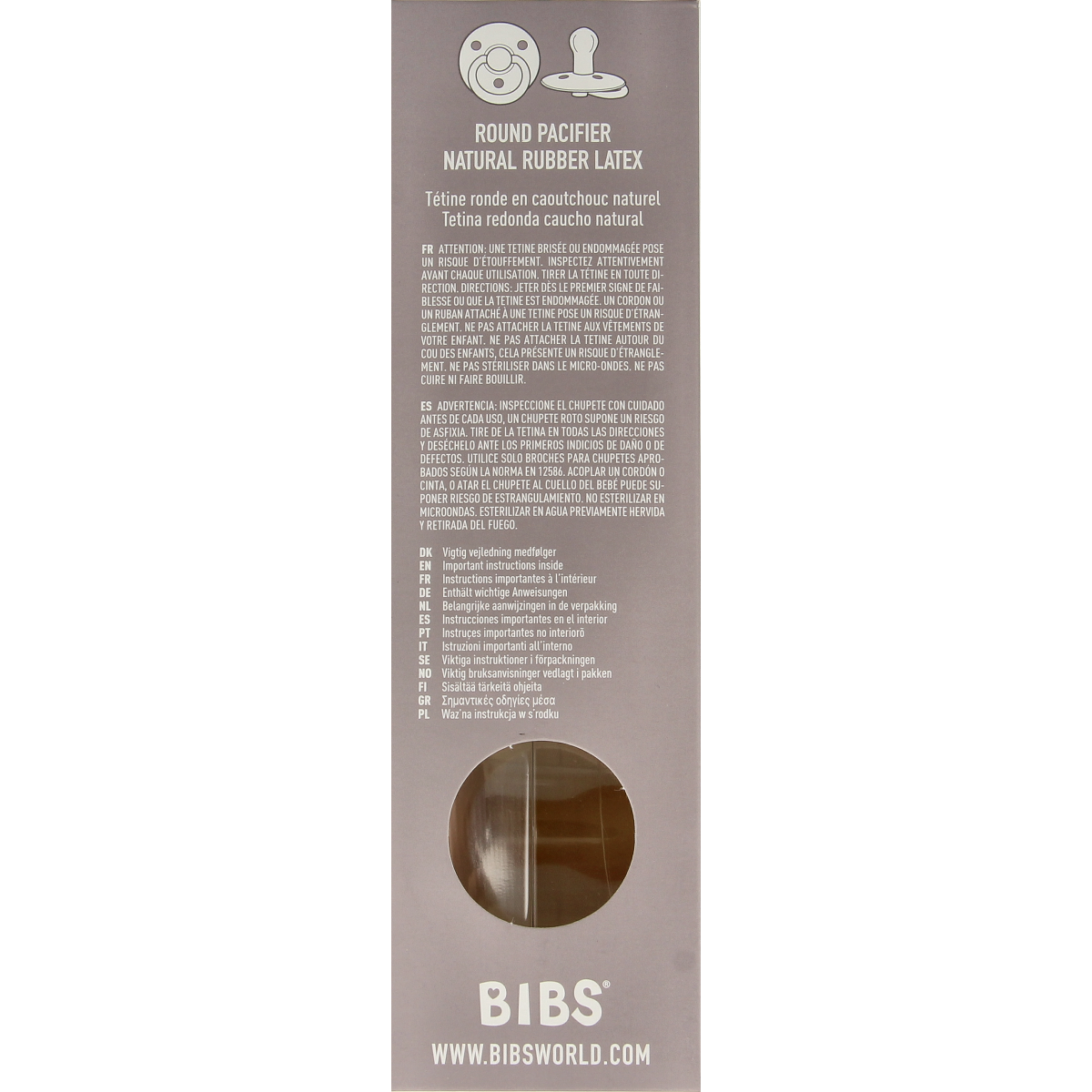 Bibs Fopspeen maat 2 wooden blush pacifier set with two silicone pacifiers, designed for babies in the Flessen en Spenen category