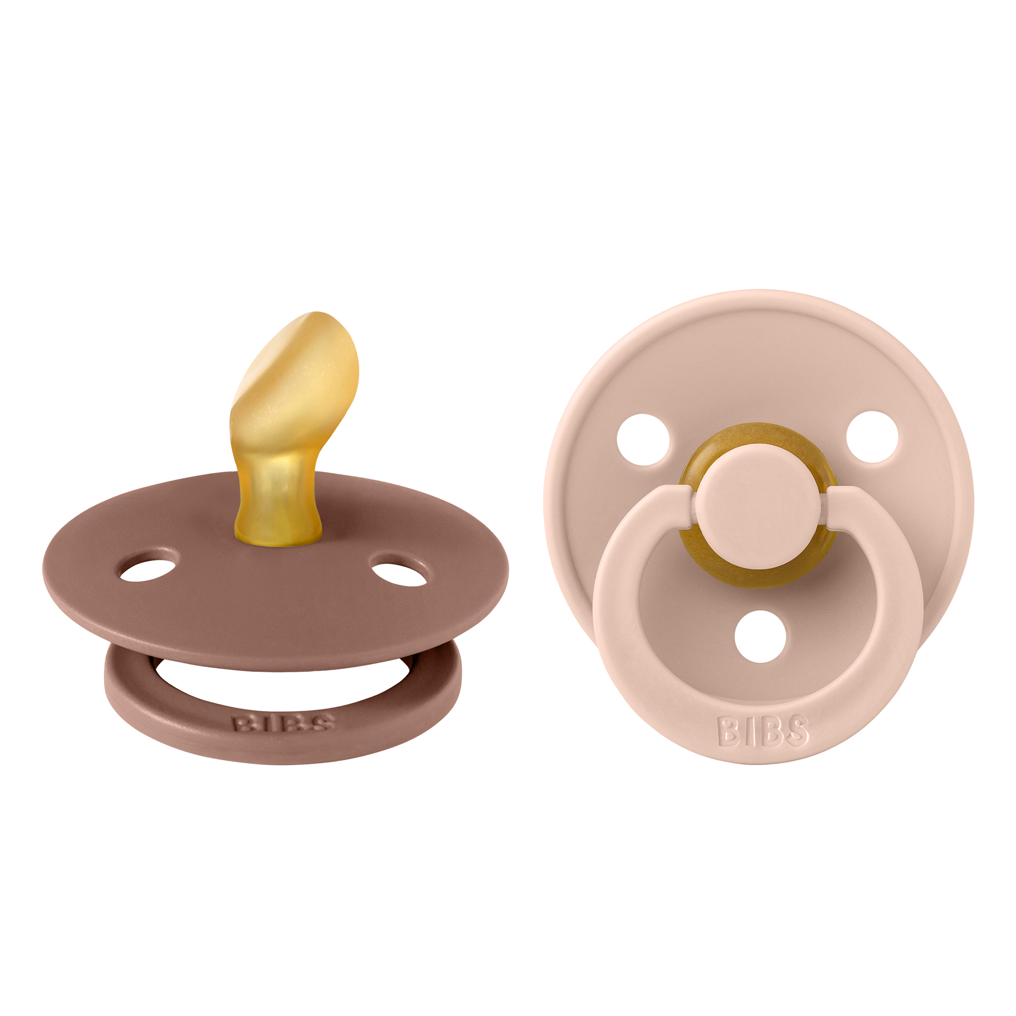 Bibs Fopspeen maat 2 blush and woodstock silicone pacifiers for babies, anatomical design, pair of two.