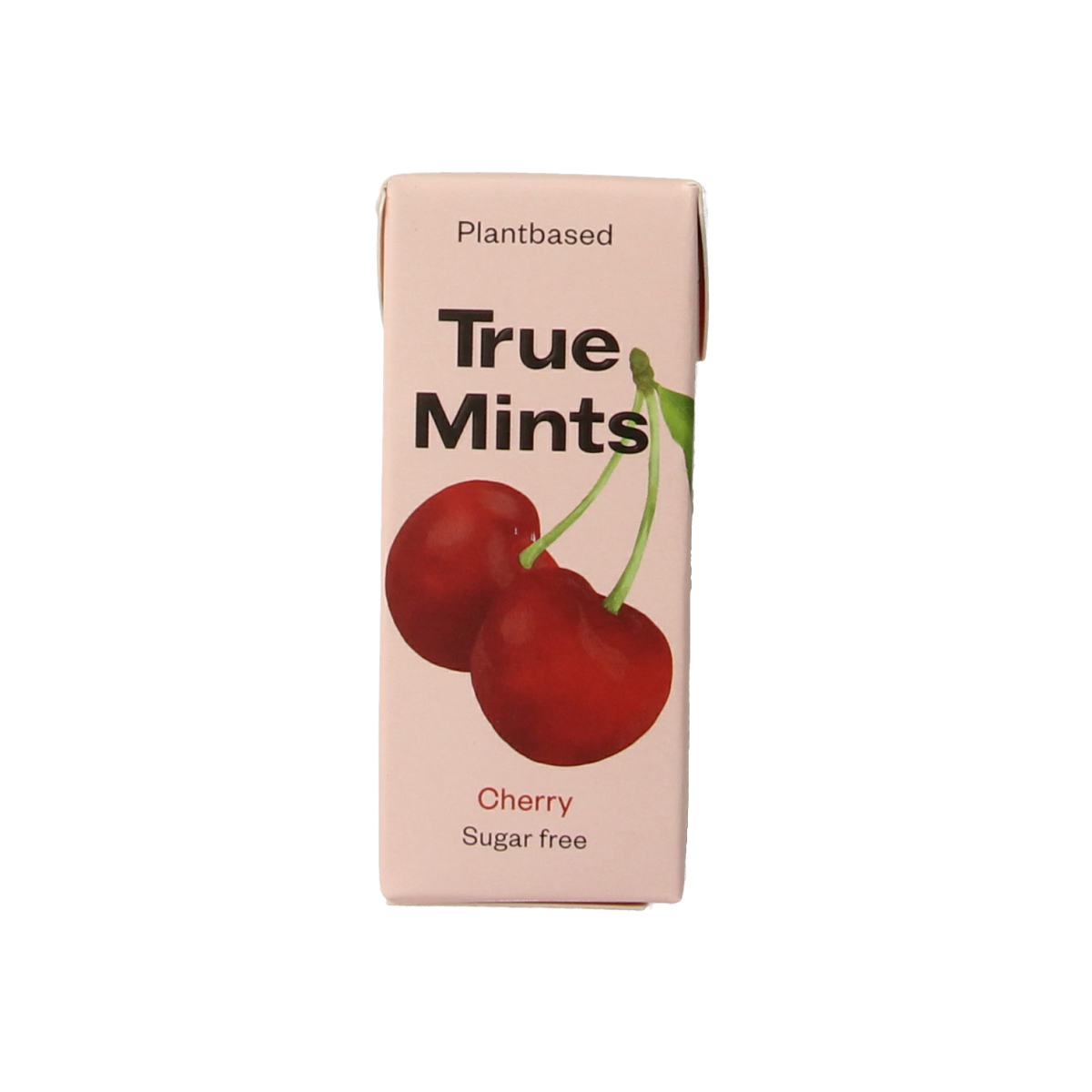 True Mints Cherry sugar-free candies in 13g pack, colorful cherry-flavored snoepgoed with vibrant packaging and mint branding.