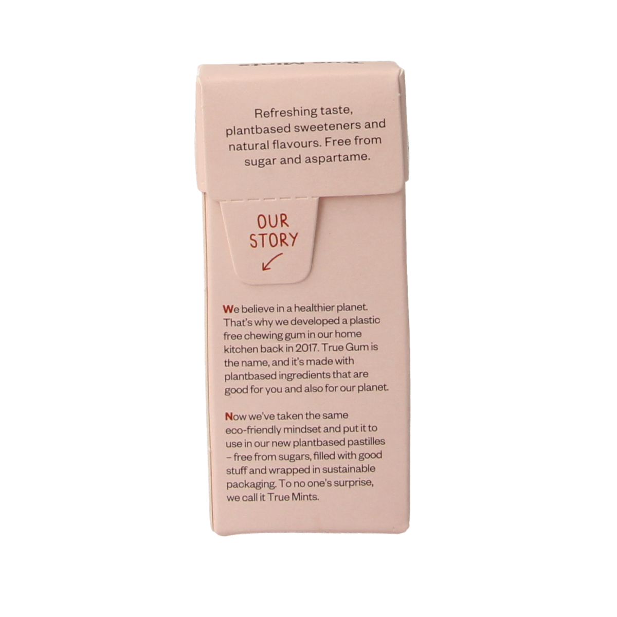 True Mints Cherry sugar-free candies in a 13g package, featuring bright red cherry-flavored mints from True Mints.