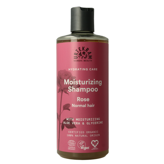 Urtekram roze shampoo voor normaal haar, 500 ml, haarverzorging met rozengeur en zachte reiniging voor dagelijks gebruik