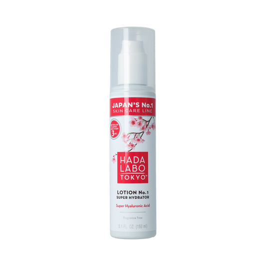 Hada Labo Tokyo HADA LABO Tokyo Lotion No.1 face moisturizer bottle, 150ml, with clear packaging and label visible.