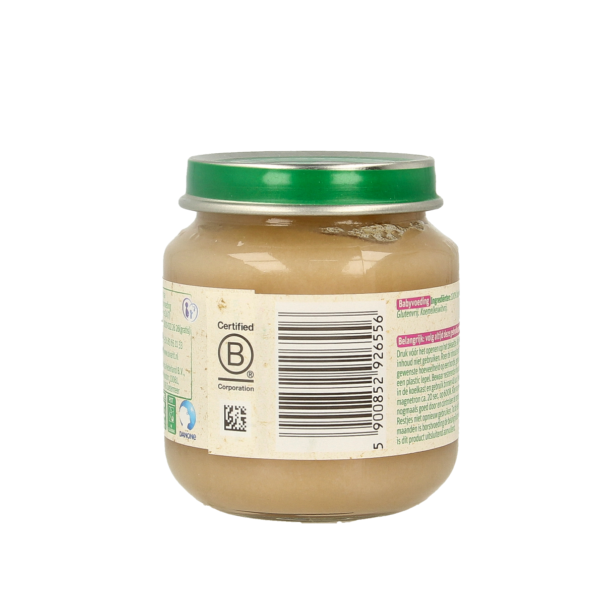 Olvarit baby food featuring cauliflower in 125g pack, suitable for infants and toddlers, with the product barcode visible.