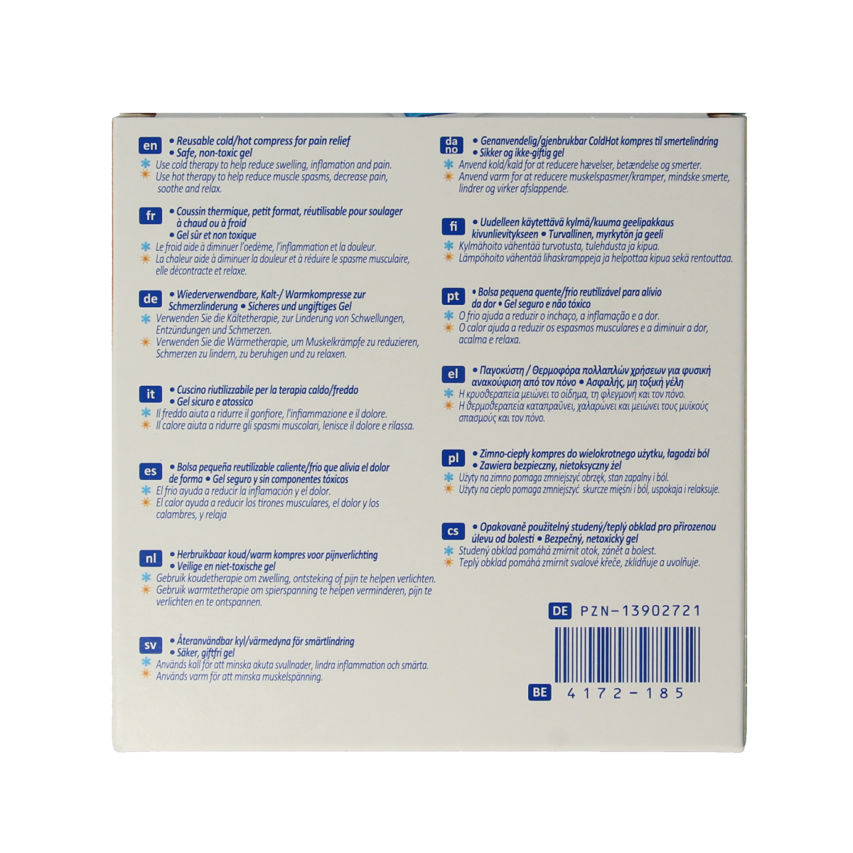Nexcare Cold and Hot Pack Mini 11x12cm for soothing relief, shown in a compact, portable design for cold or warm therapy.
