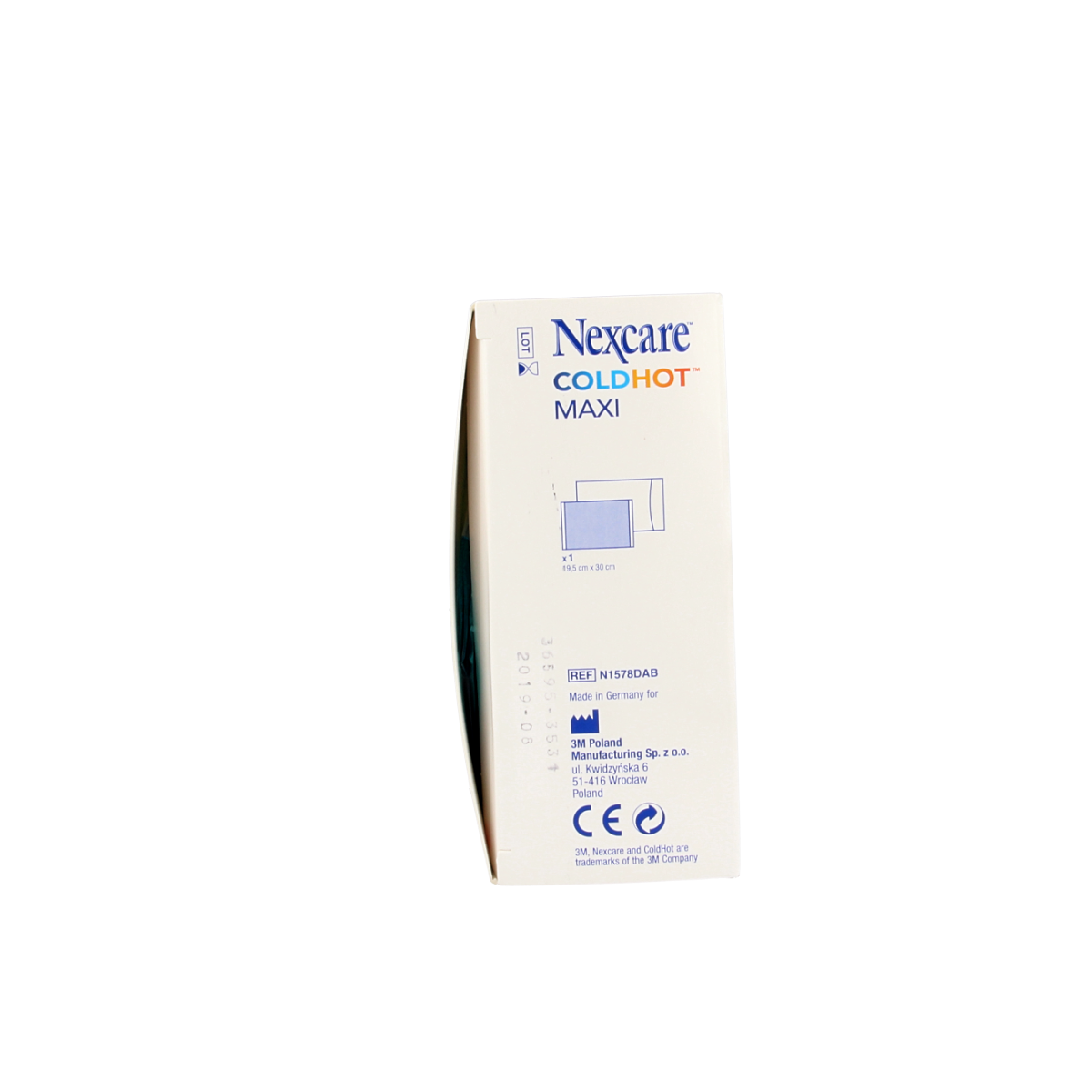 Nexcare Cold hot pack maxi 300x195mm with cover, used for cold and hot compress therapy, in a protective cover.