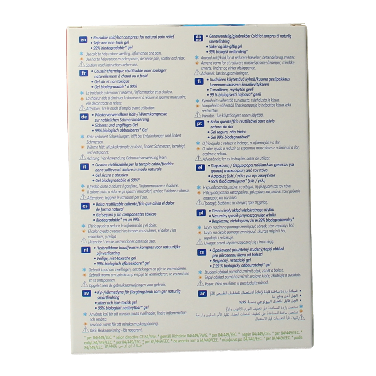 Flexible Nexcare Cold and Hot Therapy Pack for soothing heat or cold therapy, shown in the image.