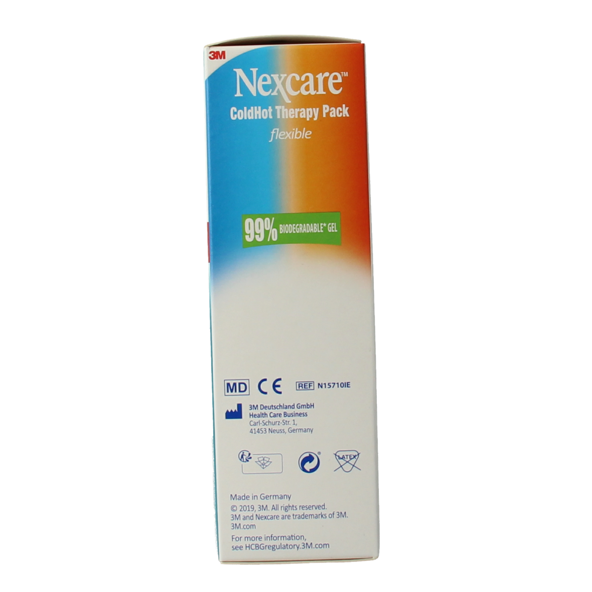 Flexible Nexcare Cold and Hot Therapy Pack for soothing warmth or cool relief, shown in its flexible pack form.