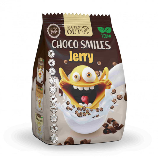Gluten Out Jerry choco smiles glutenvrij 375.00 Gram