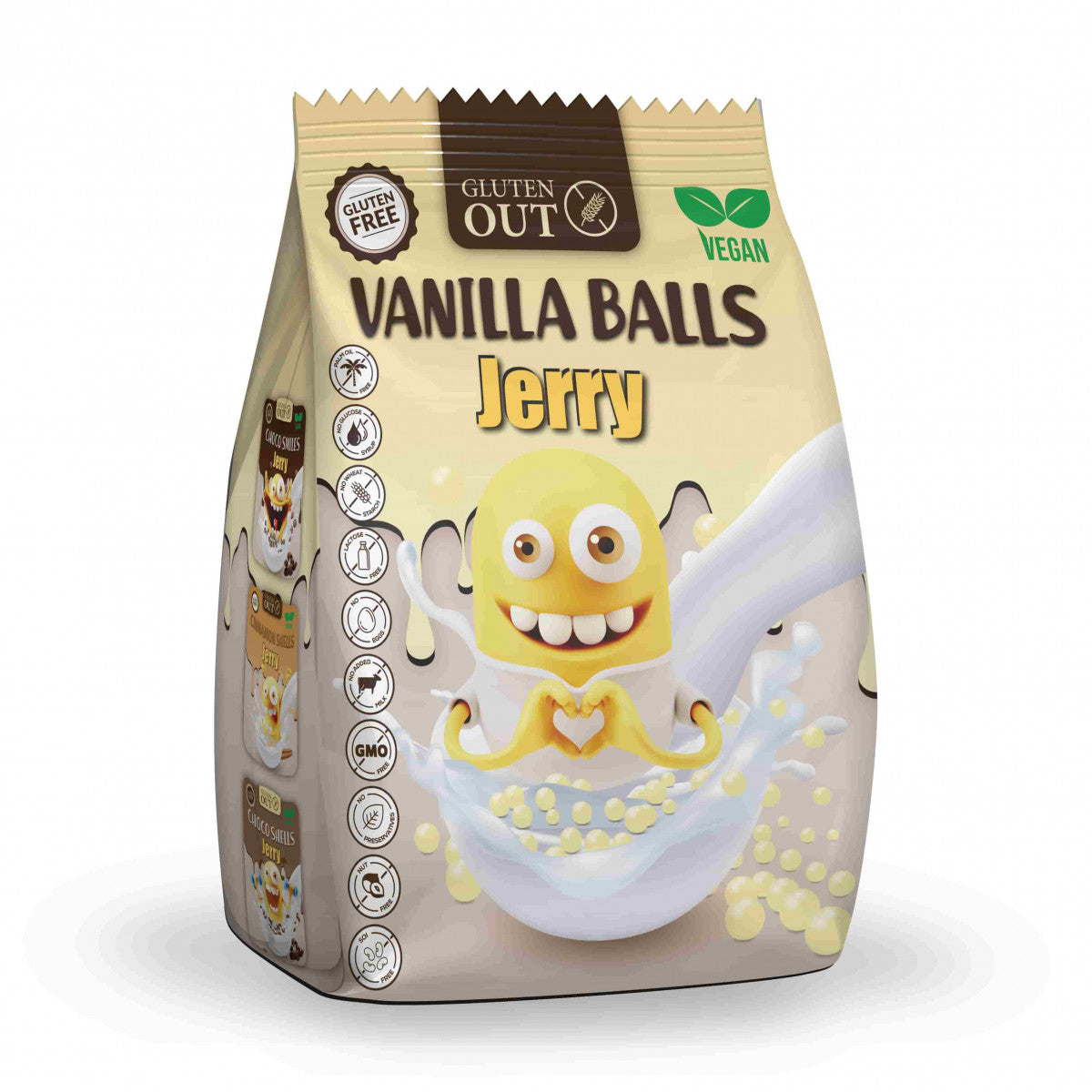 Gluten Out Jerry vanille balls glutenvrij 375.00 Gram