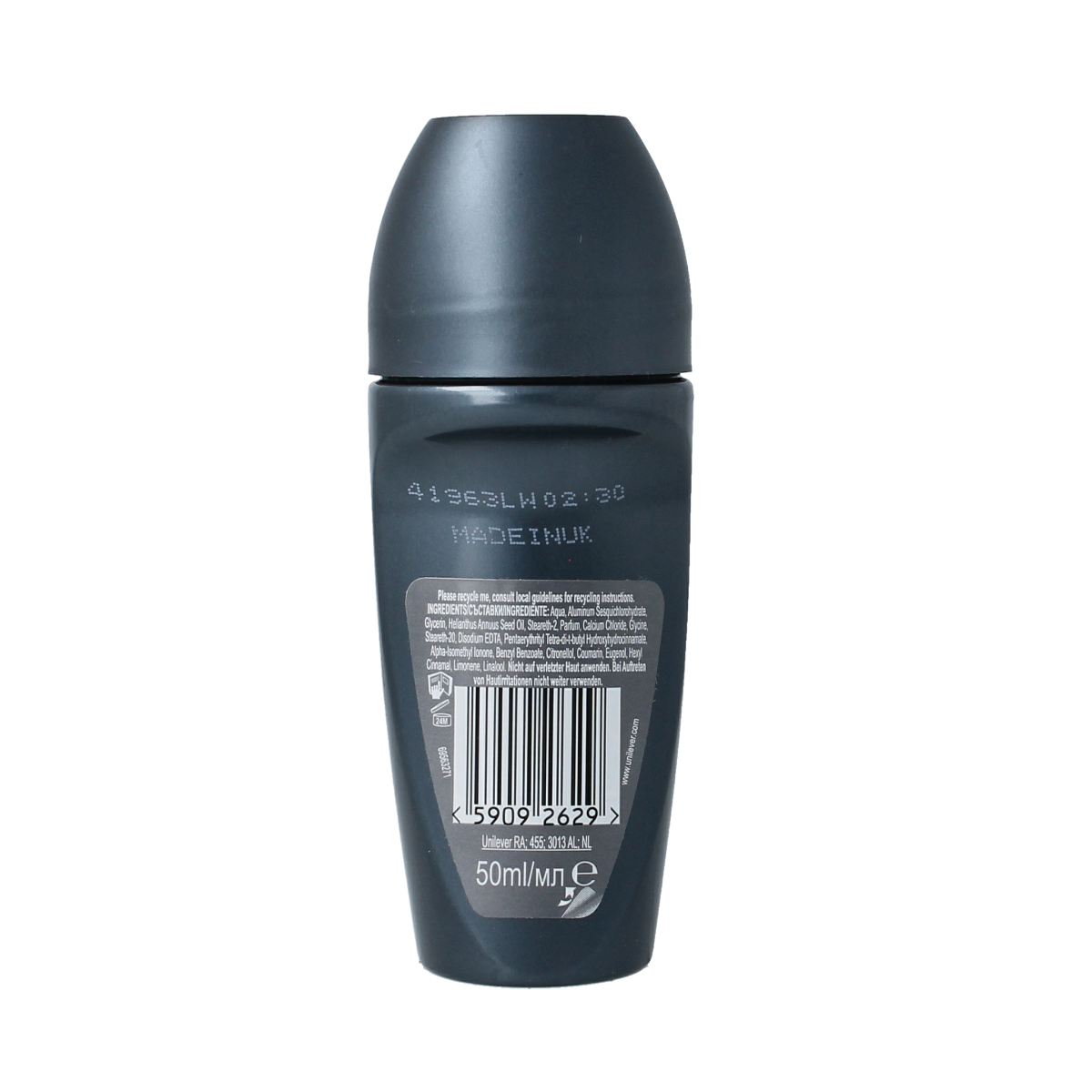 Dove Men+Care Invisible Deodorant Roll-On, 50ml, deodorant applicator with clear formula for odor protection