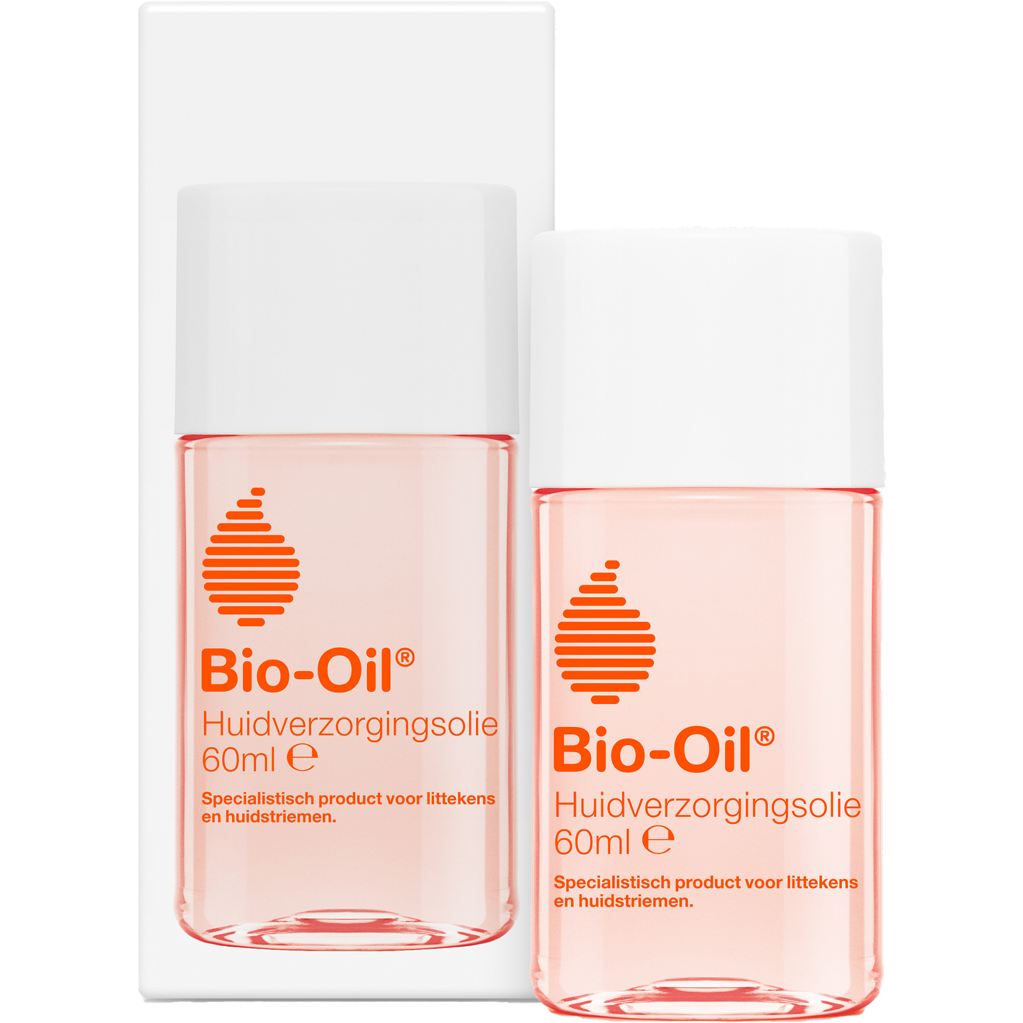 Bio Oil huidverzorgingsolie in 60ml bottle, lichaamsverzorging product for skin care and hydration.