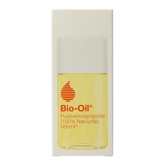Bio Oil natural body care oil in a 60ml bottle, designed for skin nourishment and hydration.