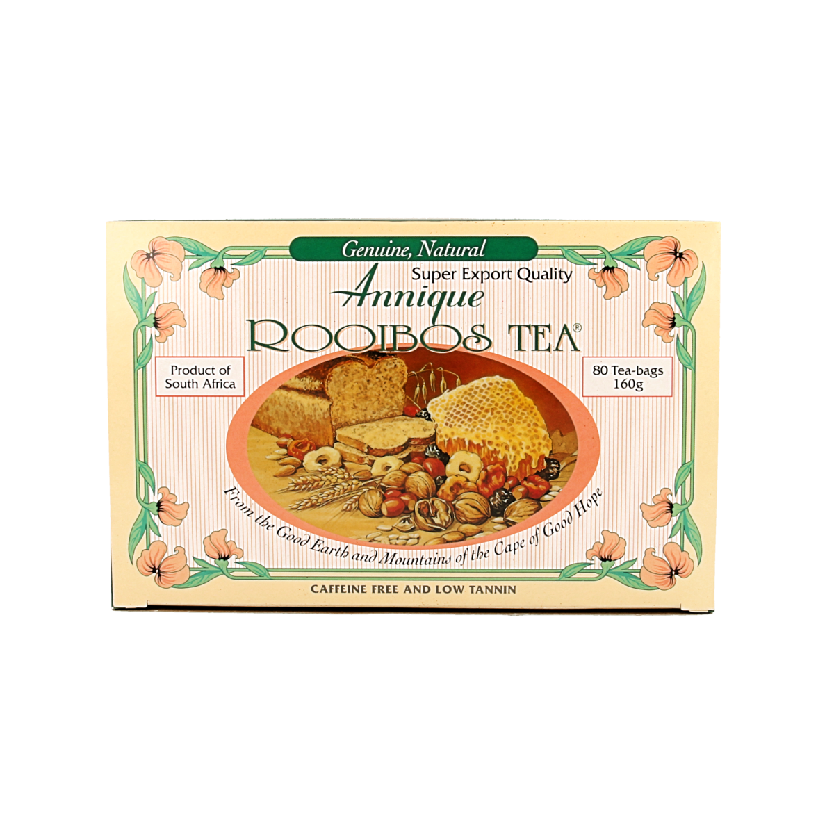 Annique Rooibosthee 80 tea bags in a box, natural red rooibos herbal tea from the Koffie en Thee collection.