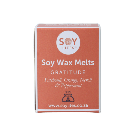 Soylites Soja wax melts gratitude set with 8 pieces, natural soy candles for pleasant aroma and ambiance.