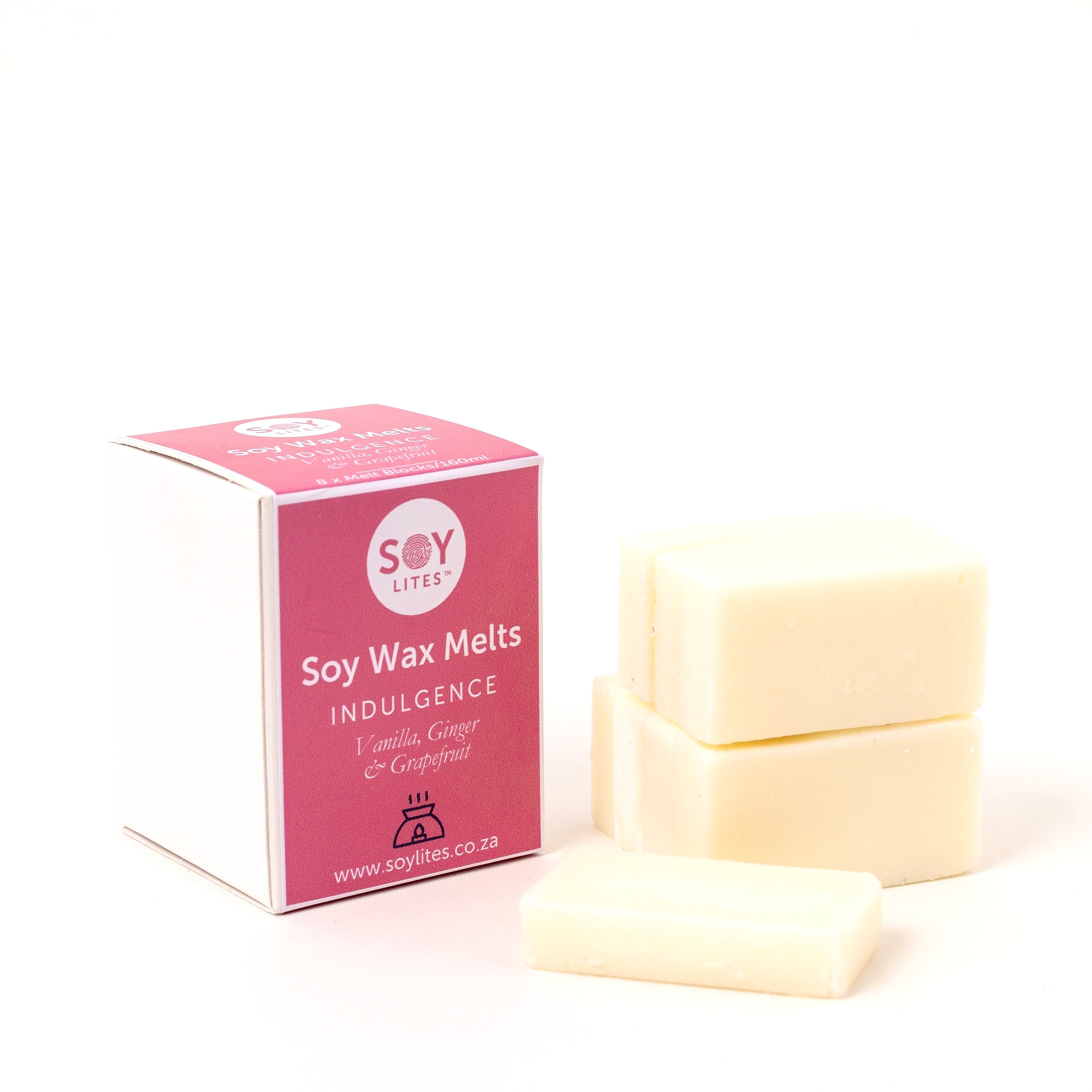 Soylites Soja wax melts indulgence, set of 8, with colorful soy wax pieces in a clear container, ideal for home fragrance.