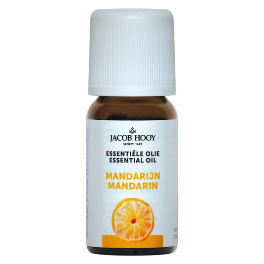 Jacob Hooy Mandarijn etherische olie in een 10 ml fles, citrus geur, natuurlijke aromatherapie olie, product van Jacob Hooy