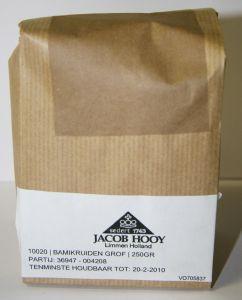 Jacob Hooy Bamikruiden grof 250g jar with a textured herbal blend for seasoning and cooking.
